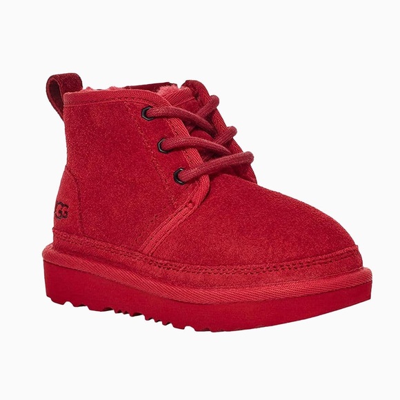 UGG Neumel II Toddler Boots Size 6 Red Samba Ankle Boots Winter Fall - Picture 1 of 10